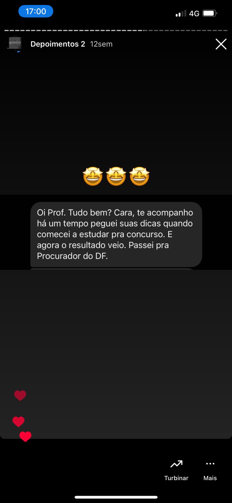 Depoimento de aluno aprovado